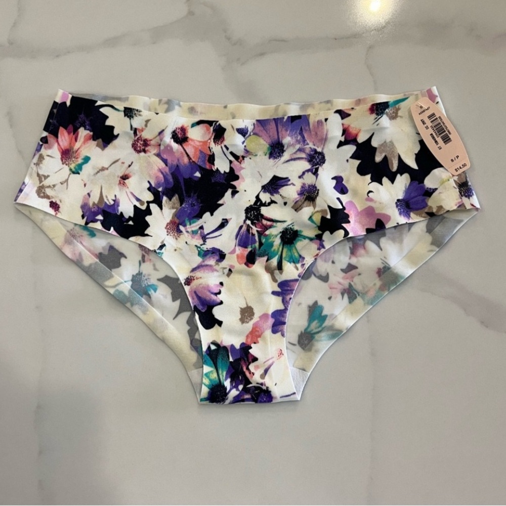 NWT Victoria's Secret Fabulous Thick Floral Satin Smooth HipHugger Panties Small